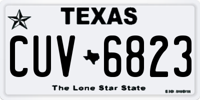 TX license plate CUV6823