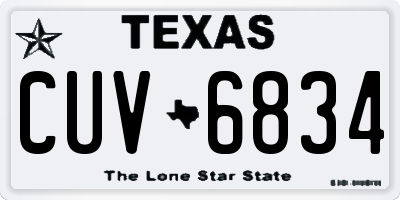 TX license plate CUV6834