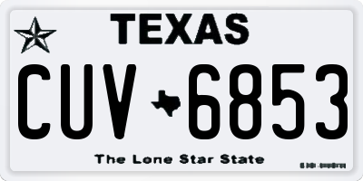 TX license plate CUV6853