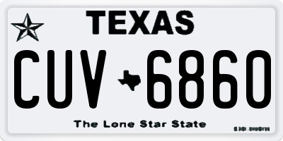 TX license plate CUV6860