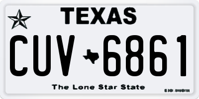 TX license plate CUV6861
