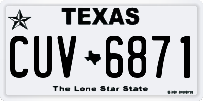 TX license plate CUV6871