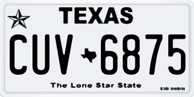 TX license plate CUV6875