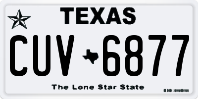 TX license plate CUV6877