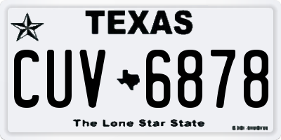 TX license plate CUV6878