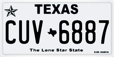 TX license plate CUV6887