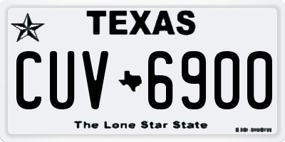 TX license plate CUV6900