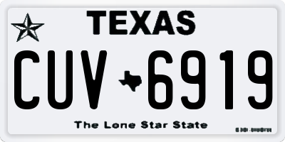 TX license plate CUV6919