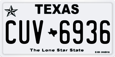 TX license plate CUV6936
