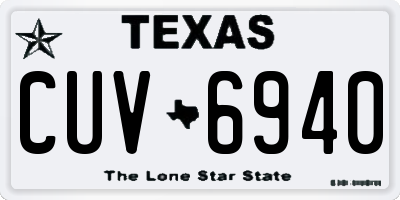 TX license plate CUV6940