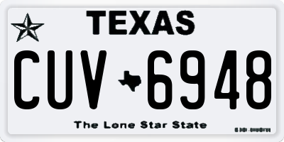 TX license plate CUV6948