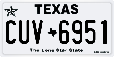 TX license plate CUV6951
