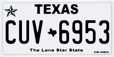 TX license plate CUV6953