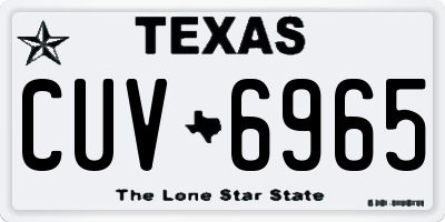 TX license plate CUV6965