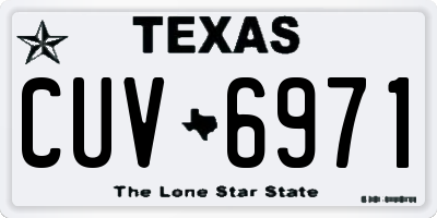 TX license plate CUV6971