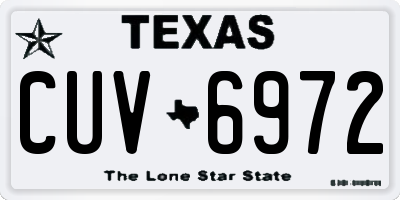 TX license plate CUV6972