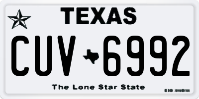 TX license plate CUV6992