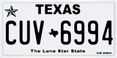 TX license plate CUV6994