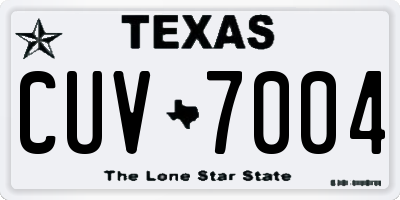TX license plate CUV7004
