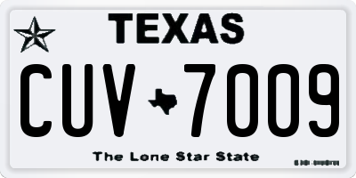 TX license plate CUV7009