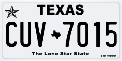 TX license plate CUV7015