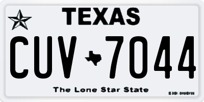 TX license plate CUV7044