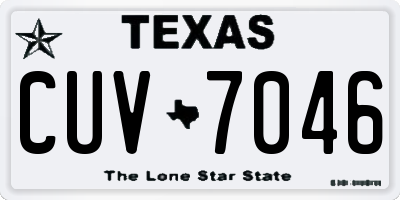 TX license plate CUV7046