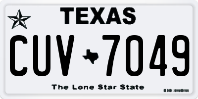 TX license plate CUV7049