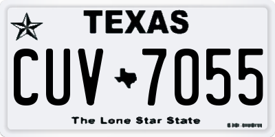 TX license plate CUV7055