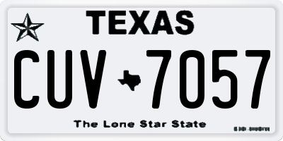 TX license plate CUV7057