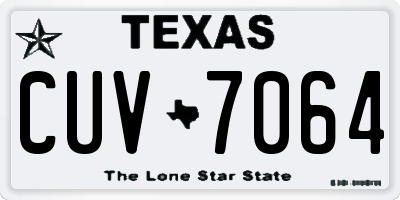 TX license plate CUV7064