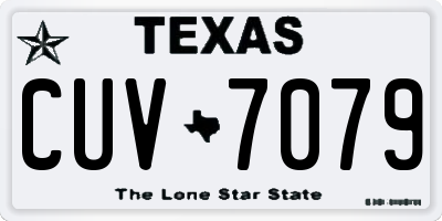 TX license plate CUV7079