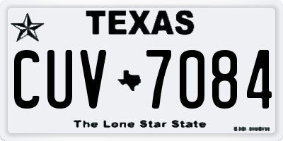TX license plate CUV7084