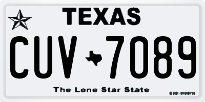 TX license plate CUV7089