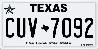 TX license plate CUV7092
