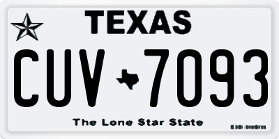 TX license plate CUV7093