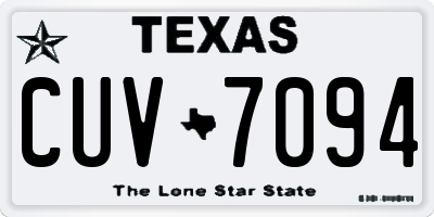 TX license plate CUV7094