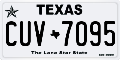 TX license plate CUV7095