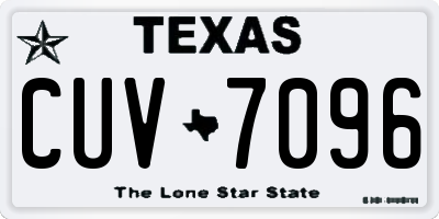 TX license plate CUV7096