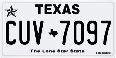TX license plate CUV7097
