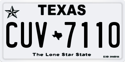 TX license plate CUV7110