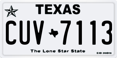 TX license plate CUV7113