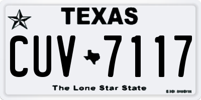 TX license plate CUV7117
