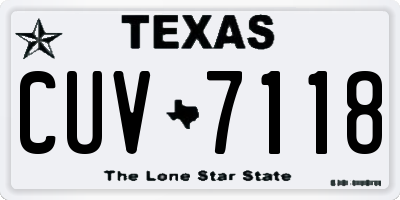 TX license plate CUV7118