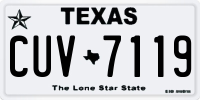 TX license plate CUV7119