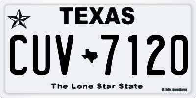 TX license plate CUV7120