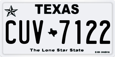TX license plate CUV7122