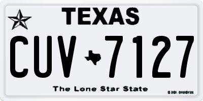 TX license plate CUV7127