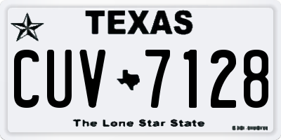 TX license plate CUV7128