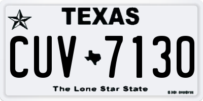 TX license plate CUV7130
